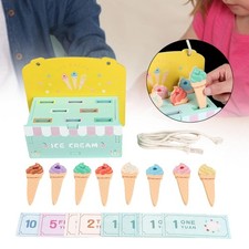 Negozio di ghiaccioli giocattolo in legno per gelati, giochi per bambini,