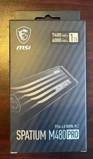 MSI SPATIUM M480 PRO 1TB SSD PCIe 4.0 NVMe M.2 2280 PCI-Express 4.0 Brand New