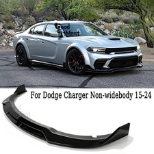 Fit For Dodge Charger Srt Scat Pack 15-24 Front Bumper Lip Splitter Glossy Black