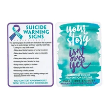Fun Express Suicide Awareness Wallet Cards - Stationery - Valentines Christmas B