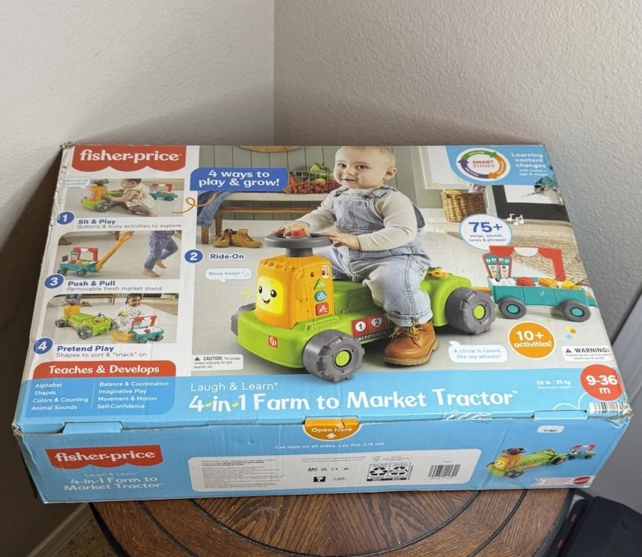 Tractor Fisher-Price Laugh & Learn 4 en 1 de granja a mercado Foto 2 de 3