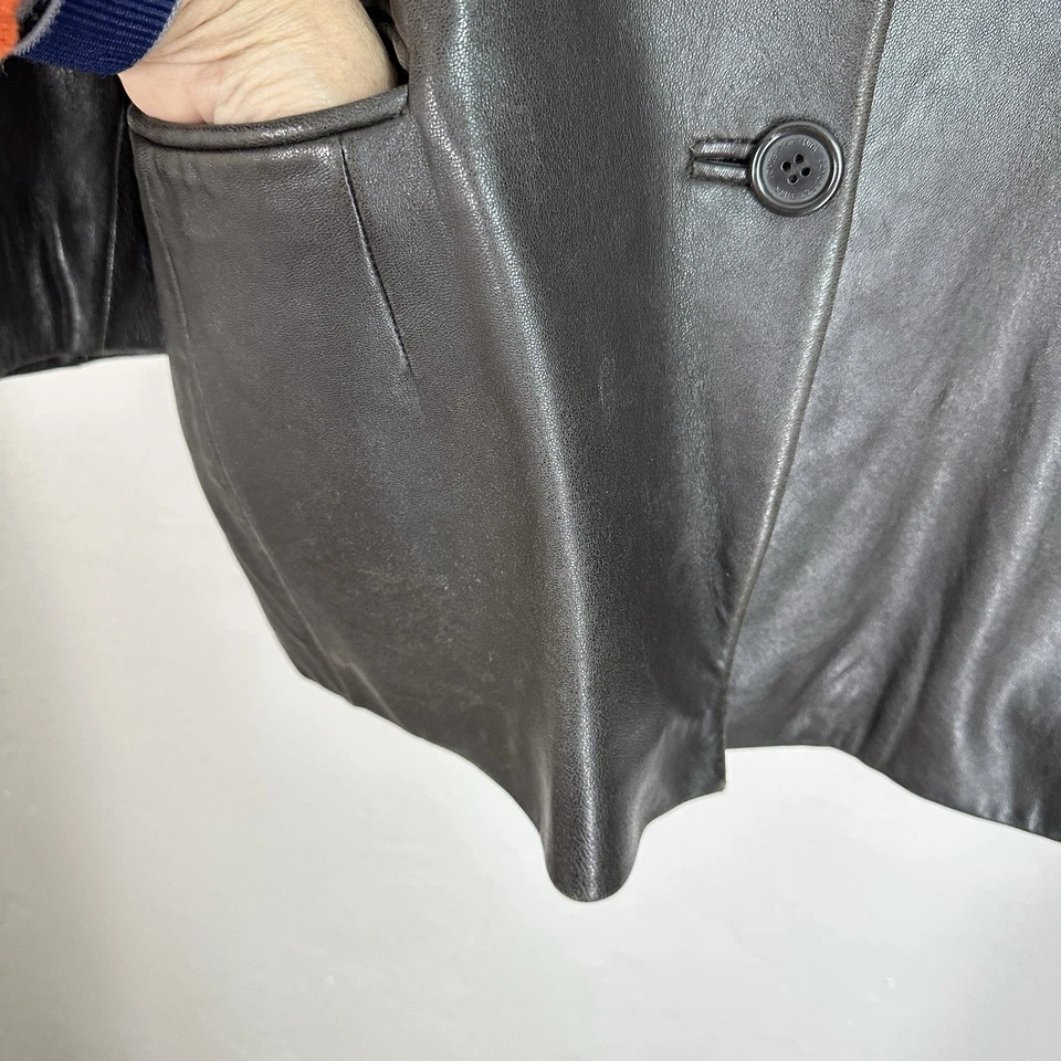 Chaqueta de cuero forrada Jones New York para mujer talla grande Foto 3 de 4