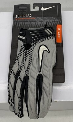 Nike Superbad Gloves Football Reciever Grey White GF0078-002 Size