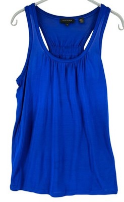 Ted Baker Damen Rundhals Ärmelloses T-Shirt Größe 1 - S
