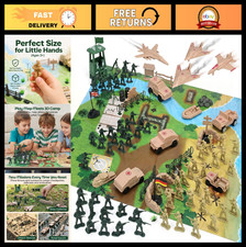 120PCS Army Men Playset with Storage Bag  Battle Map  Toy Soldiers for Kids 3 