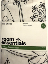 Floral KING Size FLAT Sheet Easy Care BRAND NEW