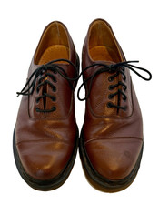 Vintage Dr Martens Brown Pebbled Leather Oxford Shoes Mens Sz 7 MADE IN ENGLAND