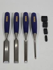 Irwin 4pc Wood Chisel Set 1/4", 1/2", 3/4", 1" Chrome Vanadium Woodworking