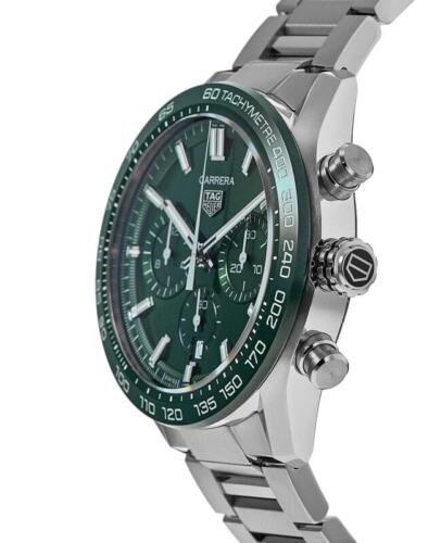 New Tag Heuer Carrera Chronograph Steel & Ceramic Men's Watch CBN2A1N.BA0643 - Afbeelding 3 van 4