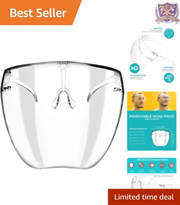 Full Face Shield Plastic Clear Anti-Fog Blue Light Filter Sun Visor Safety