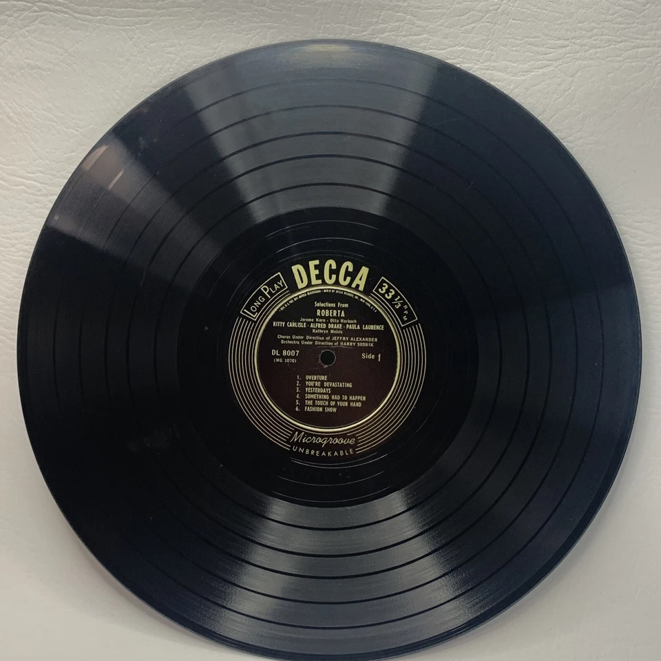 ROBERTA by JEROME KERN Vinyl LP DL 8007 Mono Decca 1949 Record - Imagem 4 de 4