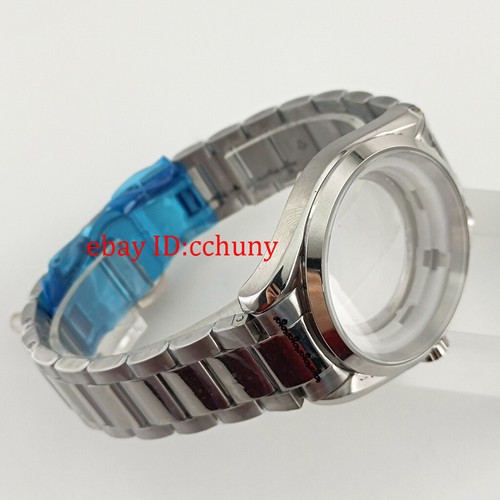 Estuche de reloj de zafiro de 40 mm con pulsera de vidrio sólido trasero ajuste movimiento NH35 NH36 - Imagen 5 de 10