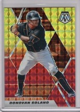 2021 PANINI MOSAIC DONOVAN SOLANO MLB #54/64 RED & YELLOW Choice Fusion