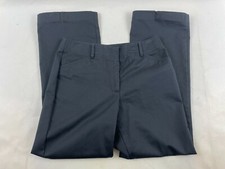 Land's End Dress Pants Women's Size 6 Black Flat Front straight Hemmed to 28