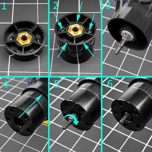 FLYXM 4Pcs Extend 19mm Front Wheel Wideners Adapter for 1/10 Tamiya Clod Buster - Picture 5 of 5