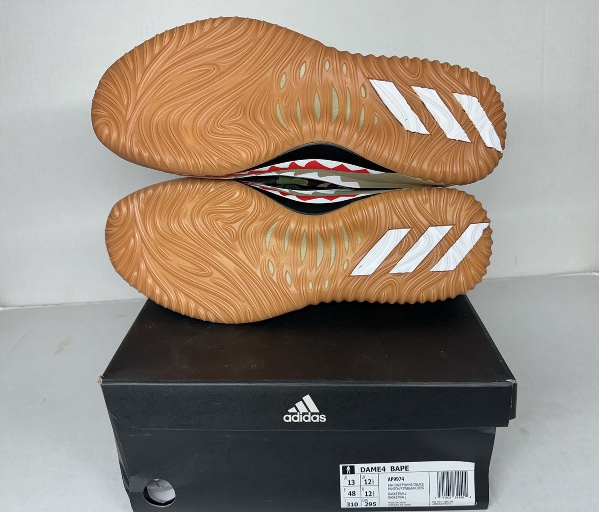 Adidas Dame 4 Bape ' A Bathing Ape Green Camo ' - Size 13 Adidas Dame 4 Bape ' A Bathing Ape Green Camo ' - Size 13