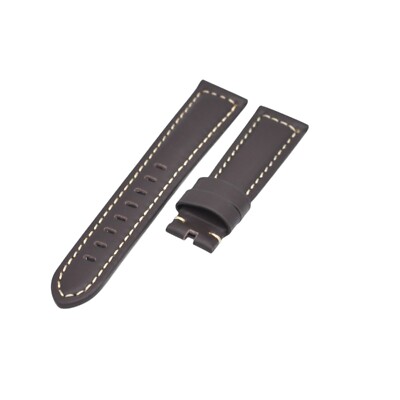 22x20mm Brown Leather Watch Strap For Panerai Luminor Marina Submersible