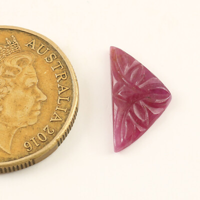 4.10ct 9.3X18mm Fancy Natural Ruby Carving Loose Gemstone Unheated Untreated AA+