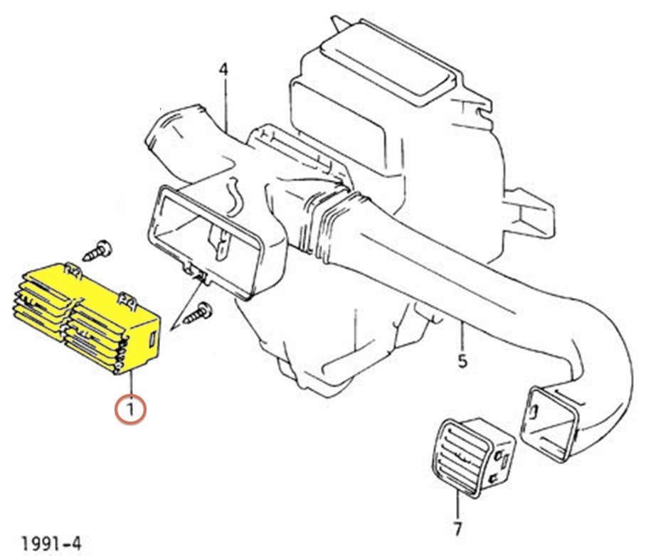 Salida central de climatización con persiana de ventilación | 92-94 Geo Metro Suzuki Swift | Original OEM ¡NUEVO! Foto 3 de 4