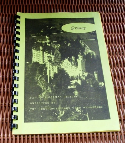 German Recipes Cookbook Favorite Kentridge Wanderers Vintage Spiral Bound