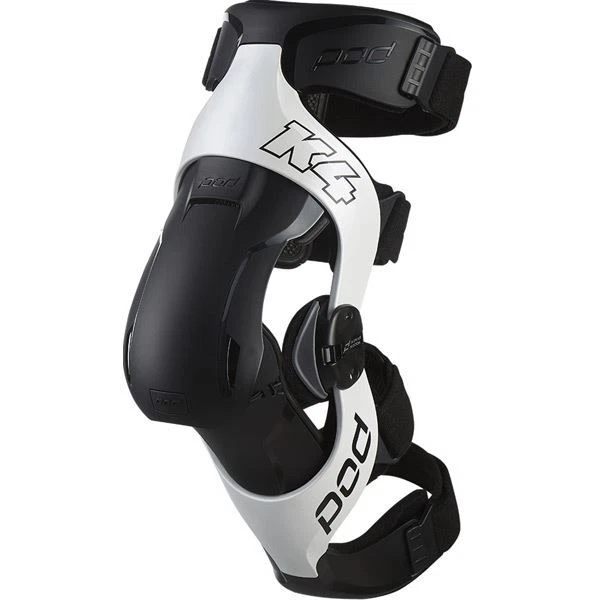 Pod Active K4 2.0 Motocross Knee Braces White MX Off Road Enduro Quad ATV - Image 3 of 4