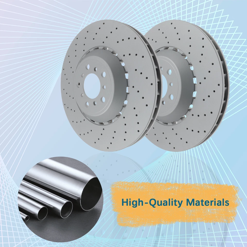 Rotores de freno de disco perforados y ventilados izquierdo y derecho aptos para BMW M5 M6 13-2016 Foto 3 de 4