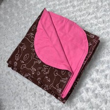 Bird Dog Pink/Brown Baby or Pet Blanket