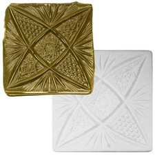 6"SQ. Deep 1" Huntley Texture Mold Glass Fusing