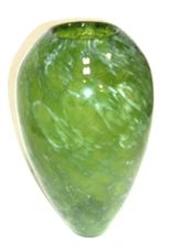 vintage /Modernist / Polish Art Glass / Vase/ hand blown / swirl pattern / 12"h.