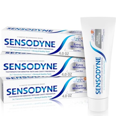 Sensodyne Extra Whitening Sensitive Teeth and Cavity Prevention Whitening Toothp