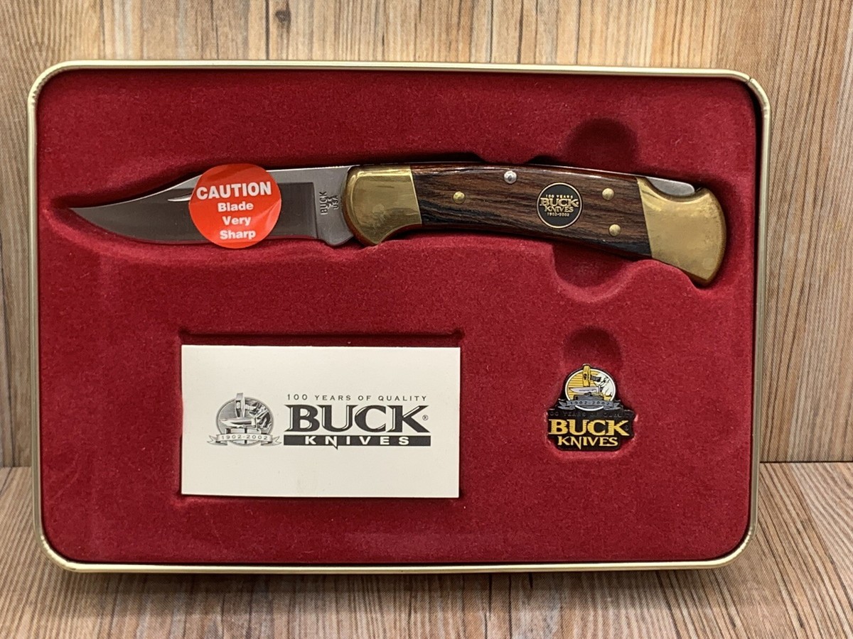vintage buck knife 1902 to 2002 100th anniversary collector tin  