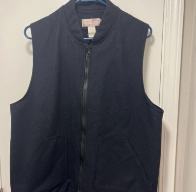 Vintage Filson 100% Virgin Wool liner vest Black Mens SOutdoor