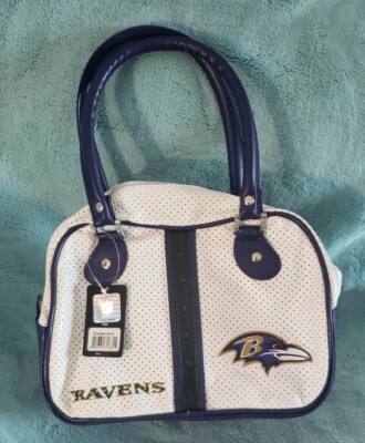 Baltimore Ravens women's white bowler - style purse