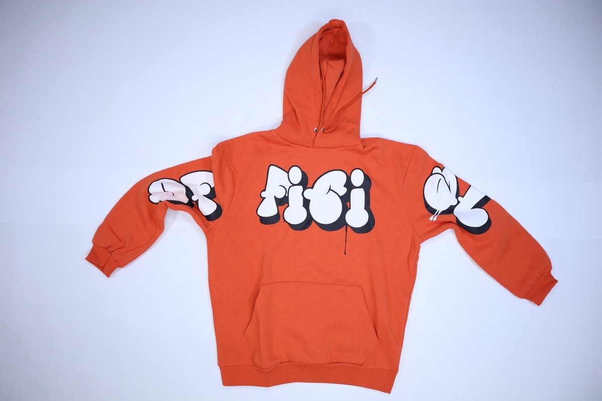 Boohoo Man Mens Orange Long Sleeve Oversized Bubble Print