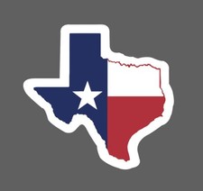 Texas Flag Sticker Lone Star Waterproof