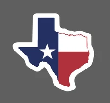 Texas Flag Sticker Lone Star Waterproof