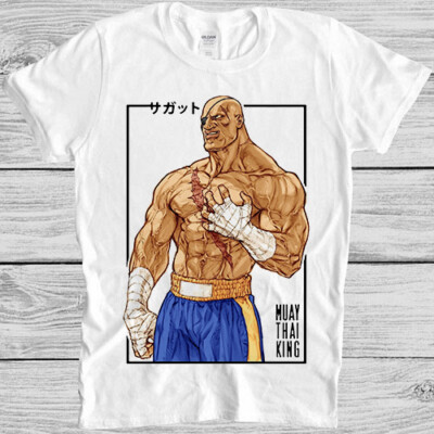 Muay Thai King Sagat Meme Unisex Design cooles Design Retro Geschenk Tee T-Shirt 7193
