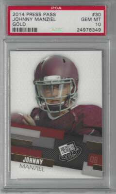 2014 Press Pass Gold #30 Johnny Manziel PSA 10 Edelstein Ungebraucht