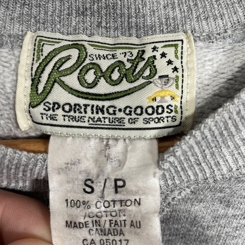 Roots Athletics Sweatshirt klein grau übergroßer Pullover Retro Vintage 90er - Bild 6 von 11