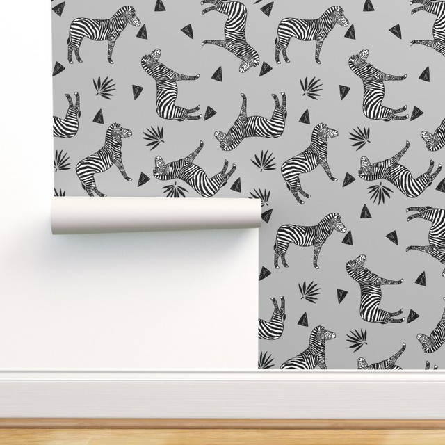 Wallpaper Roll Zebras Zebra Grey Zebra Zoo Safari Africa ...