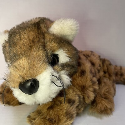 Discovery Channel Realistic Baby Cub 16'' Plush Leopard Cheetah 1999 Toy Vintage