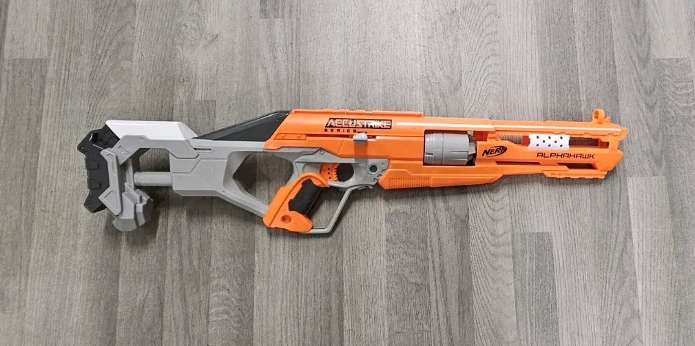 NERF Accustrike Alphahawk N-Strike Elite Rifle + Darts Orange