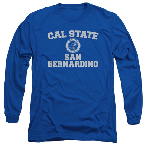 Cal State San Bernardino Adult Long Sleeve TShirt Circle, Royal Blue