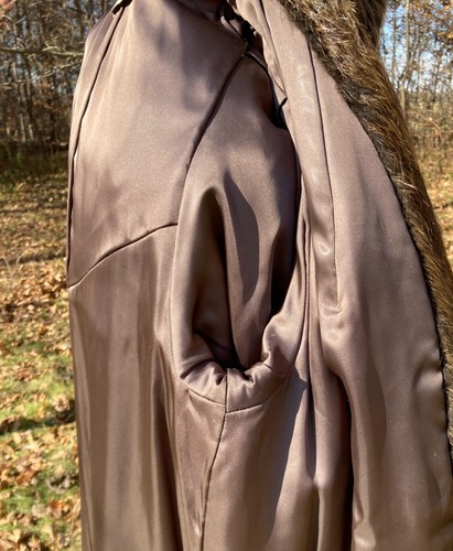 EUC Vtg Rosendorf/Evans Genuine Beaver Fur Full Length Over Coat 47" Long - Picture 21 of 22