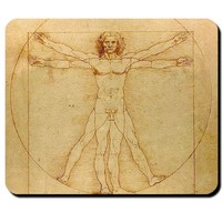 Da Vinci Leonardo Der Vitruvianische Mensch Kunst Wissenschaft Mauspad #16302