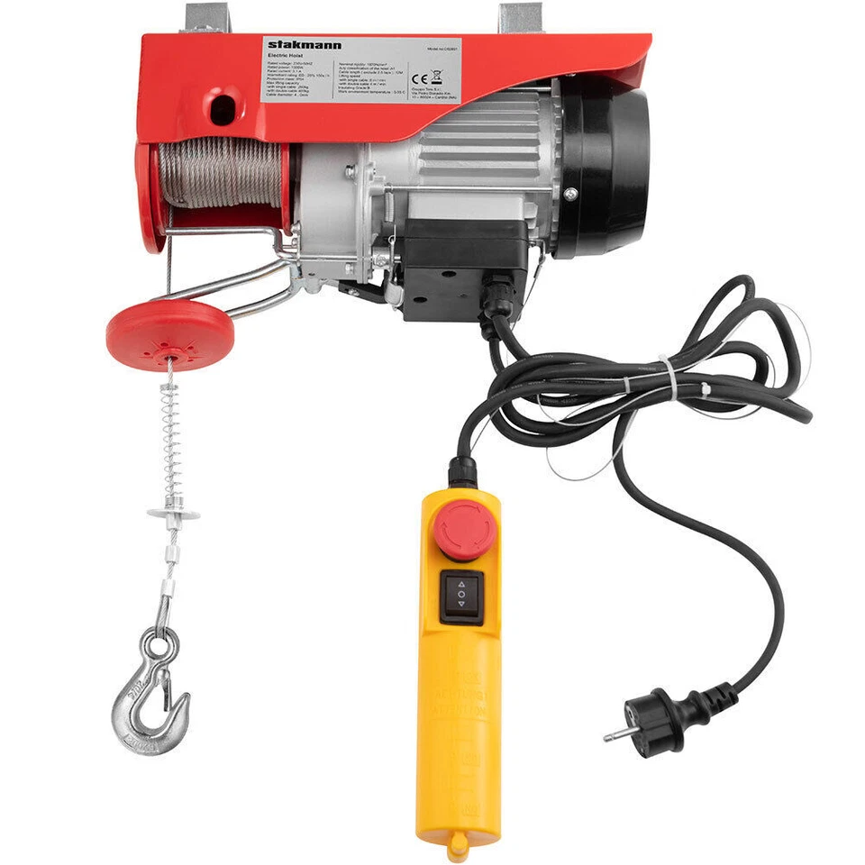 Paranco Elettrico Argano Montacarico Verricello Sollevatore Carico 200/400 kg - Immagine 3 di 4