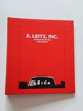 Leica E. Leitz, Inc Authorized Dealer Information Red Binder FREE SHIPPING