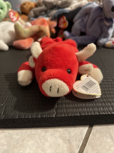 Ty Beanie Baby Snort The Bull RARE w/ TAG ERRORS - Bild 1 von 7