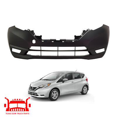 Primed Front Bumper Cover Fascia For 2017 2018 2019 Nissan Versa