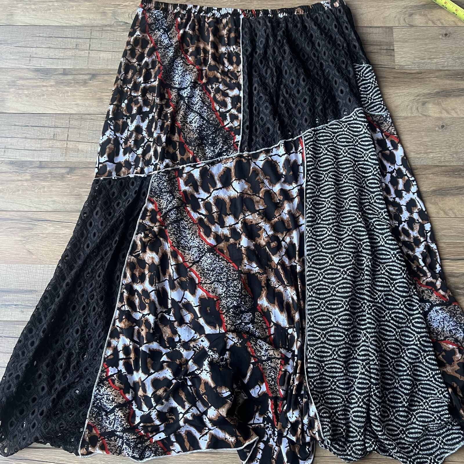 Women Boho Multiples Patchwork Pull On Stretch Mi… - image 6